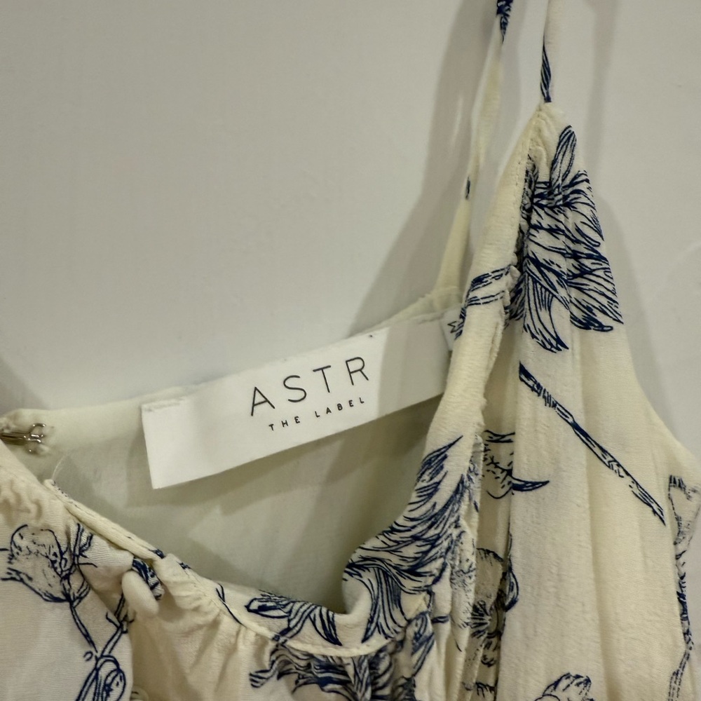 Astr Navy Floral Spaghetti Strap Dress - Picture 3 of 3